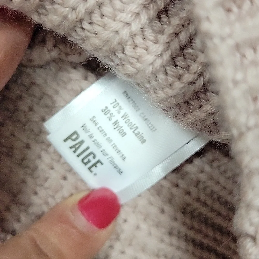 Paige Size Medium Wild Rose Lorilee Cold Shoulder Sweater NWT - Picture 8 of 9